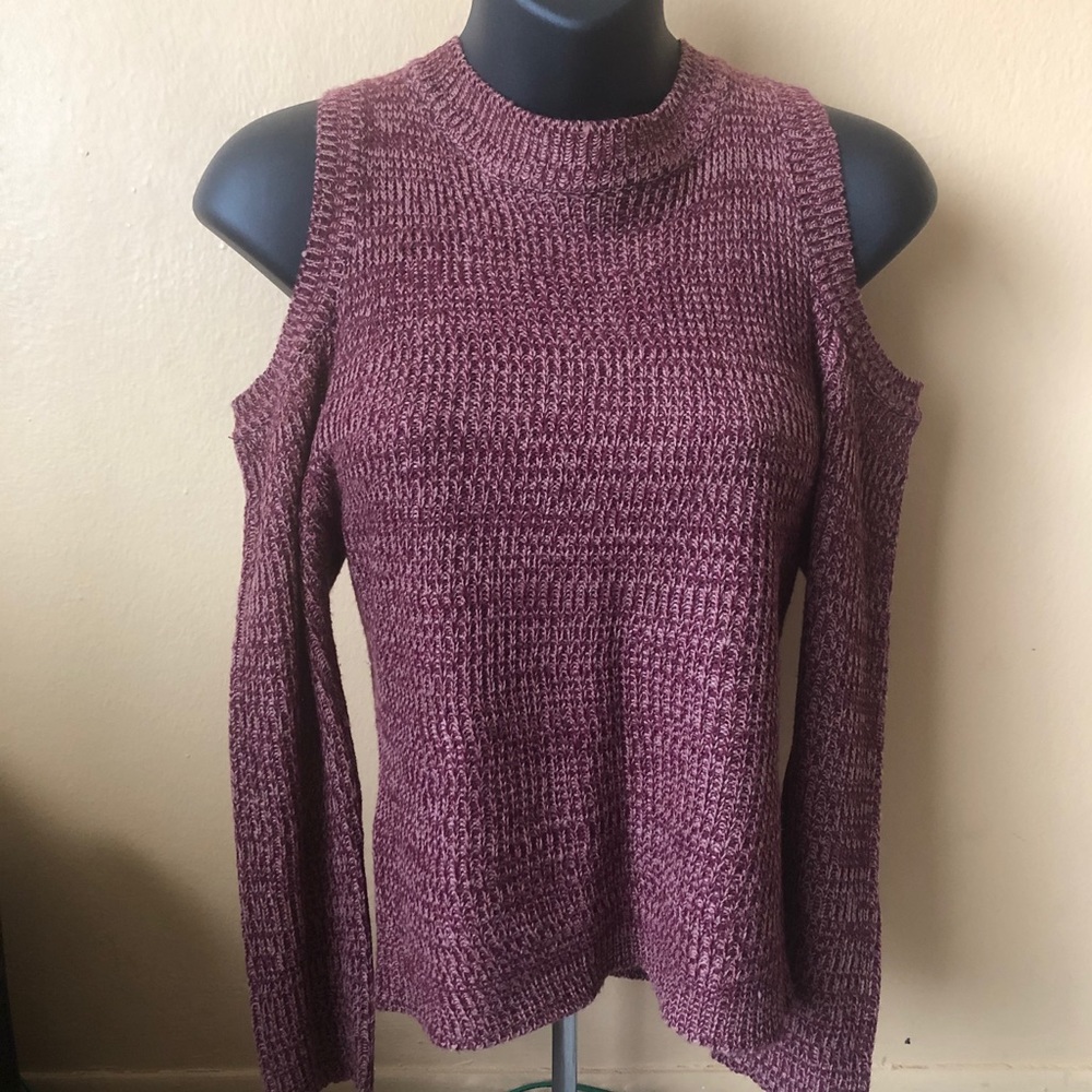 Burgundy Crop Top Sweater